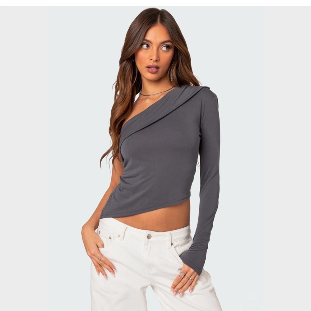 BNWT Edikted Fold Over One Shoulder Top